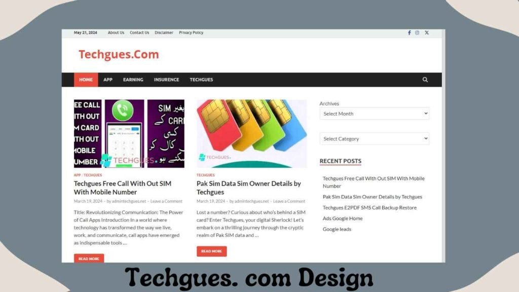 Techgues. com Design